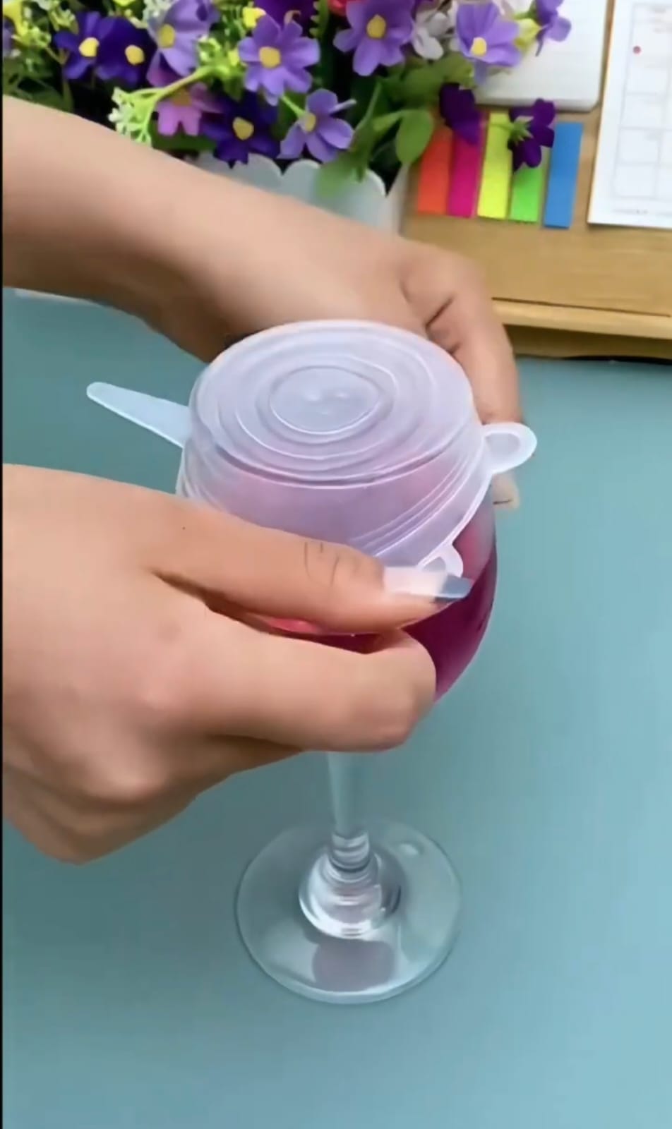 Silicon stretchable kitchen pot cover